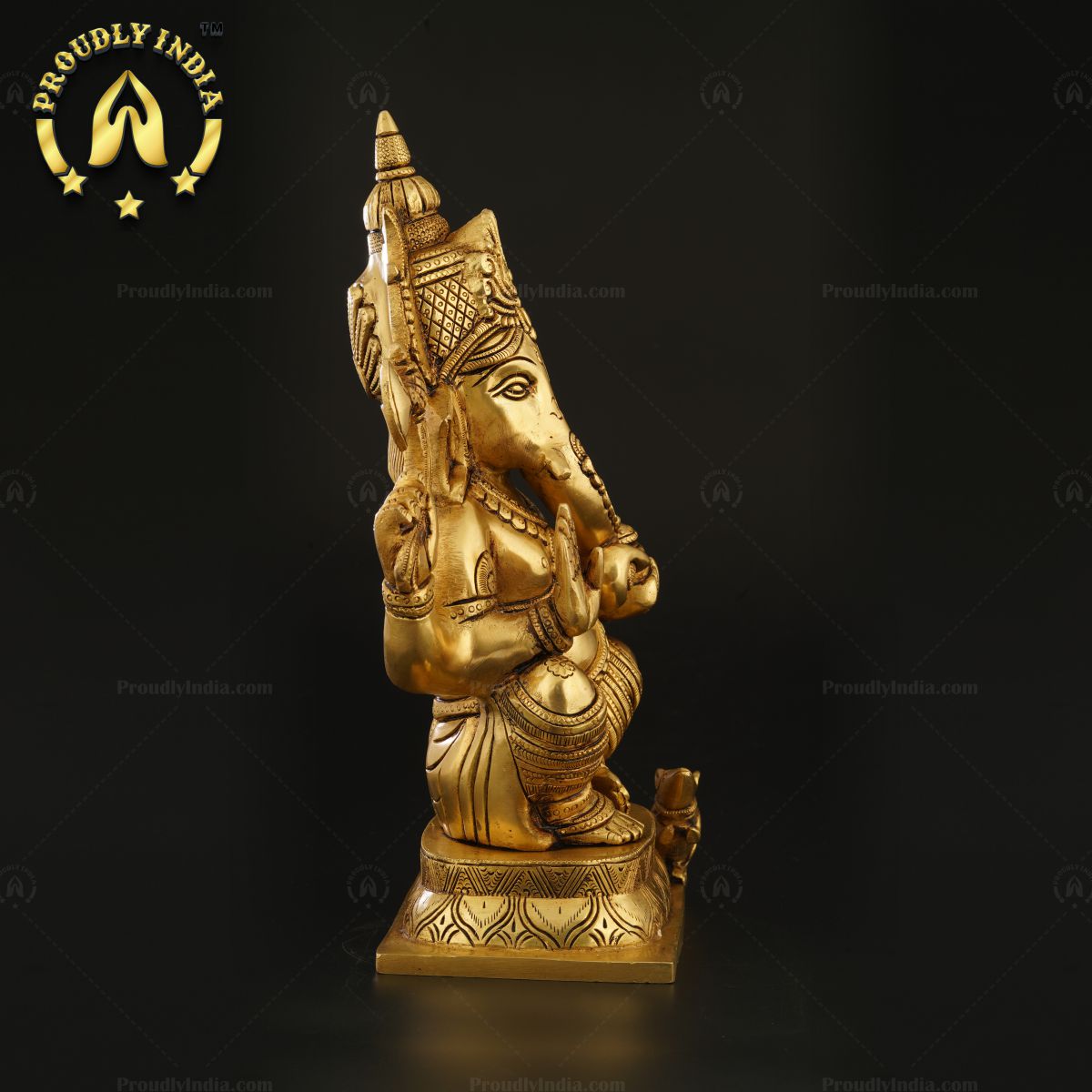 Indian Pure Brass Handmade Ganesha Statue