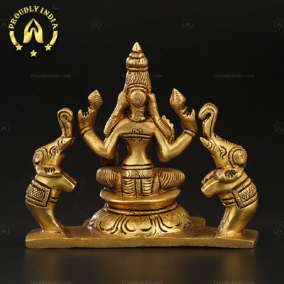 Pure Brass Gajalakshmi Idol For Home Decor