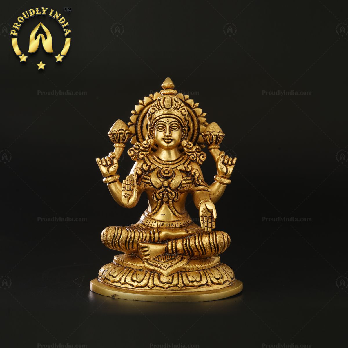 Indian Handcrafted Traditional Brass Lakshmi Statue