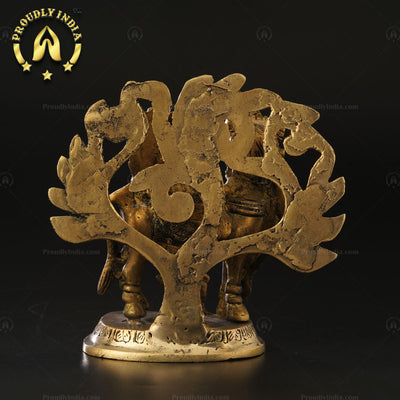 Brass Kamdhenu Cow For Home Decor Statue