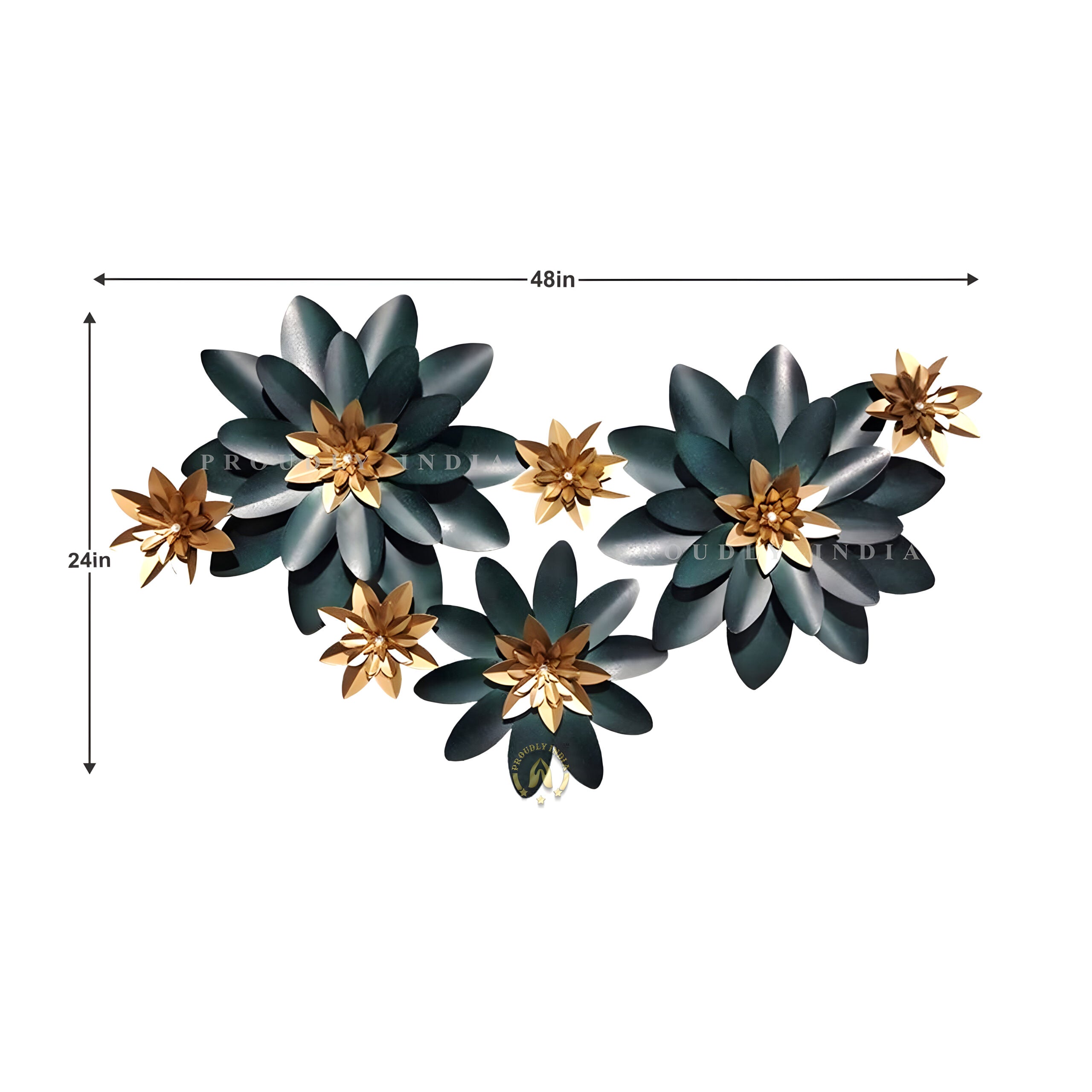 Iron Midnight Bloom Symphony Wall Art