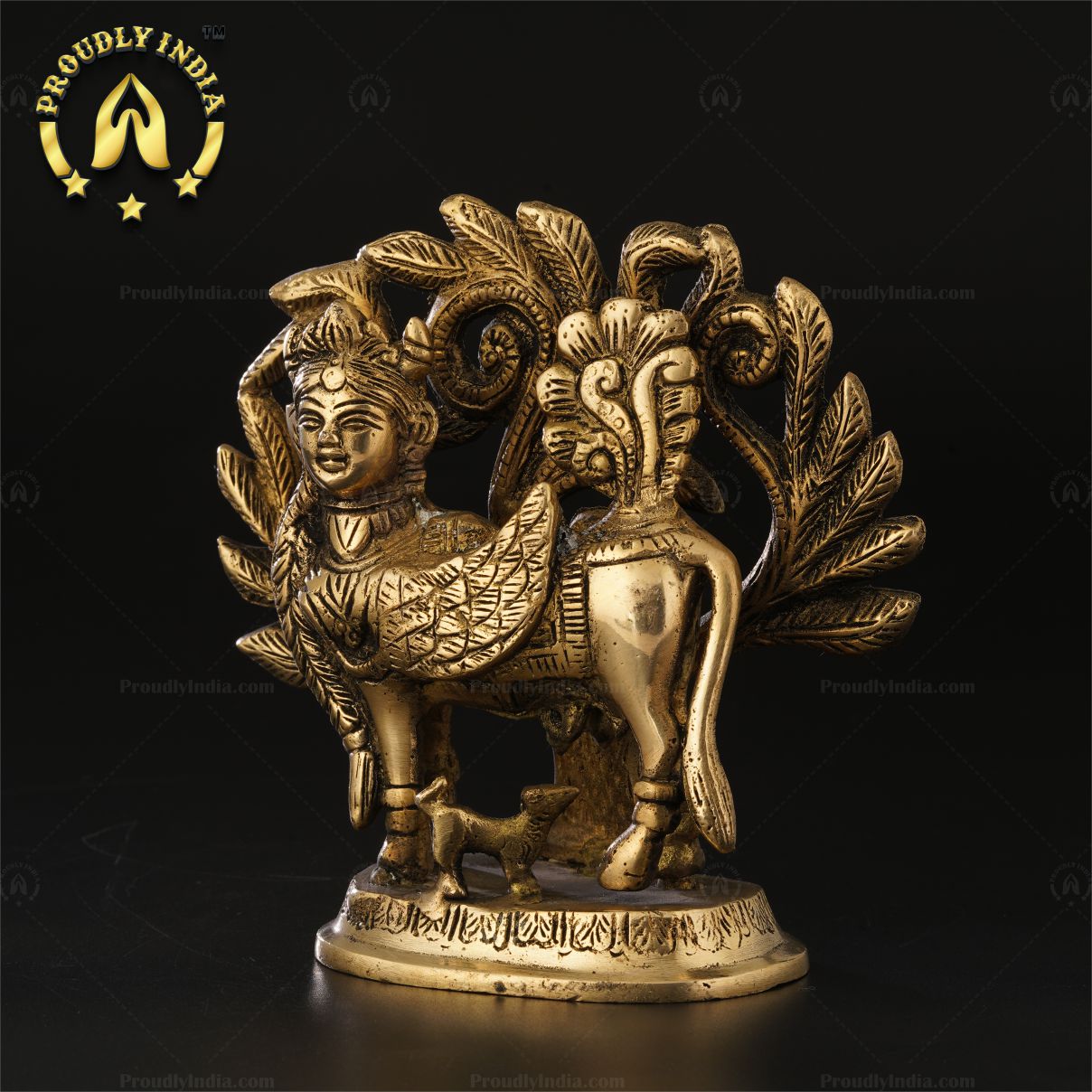 Brass Kamdhenu Cow For Home Decor Statue