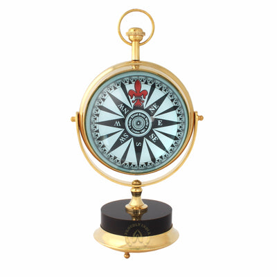 Black & Gold Brass Table Clock