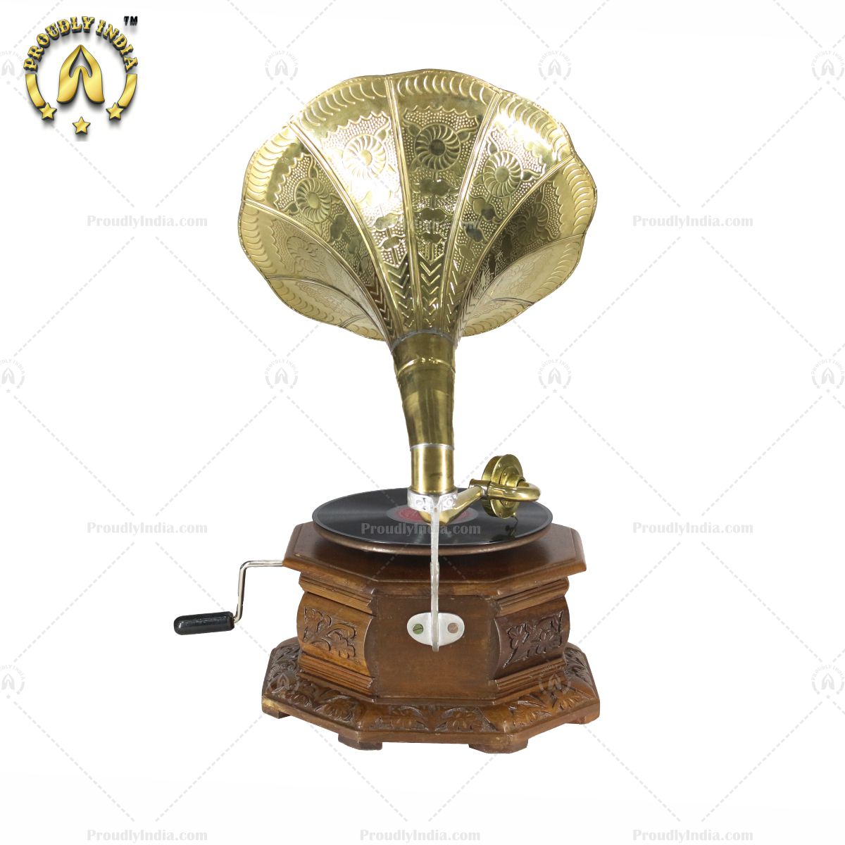His Master Voice Gramophone Imperial Carved Wood