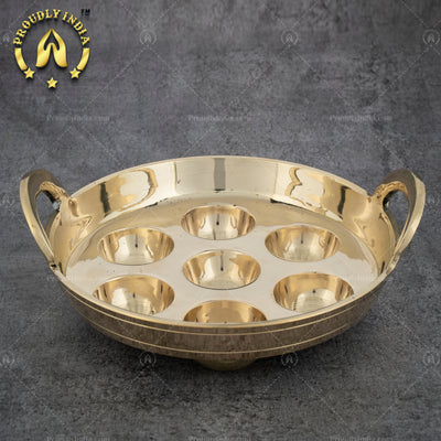 7 Pits Brass Paniyaram Pan
