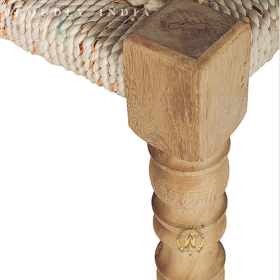 Wooden Knitted Pidha Stool