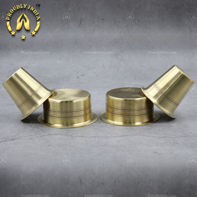 Set Of 2 Brass Designer Coffee Dabara