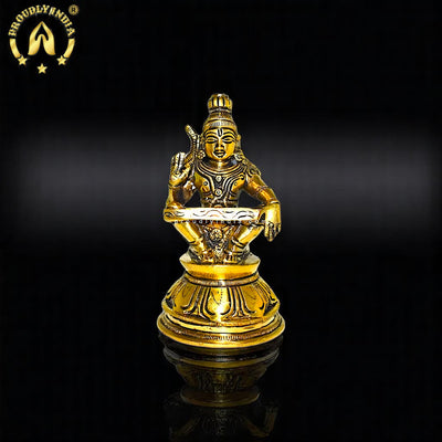 4.5" Brass Ayyappan Swamy Statue