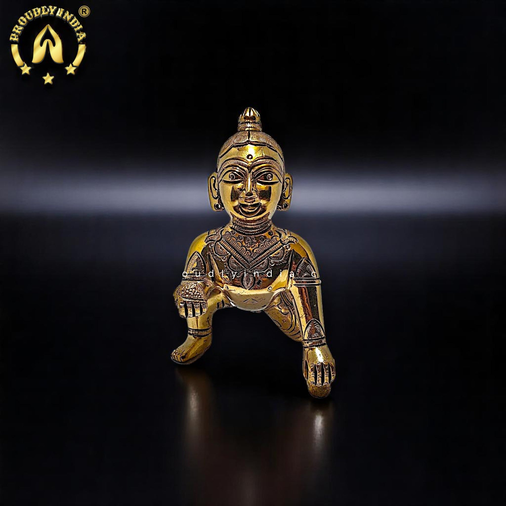 4.9" Laddu Gopal Brass Statue