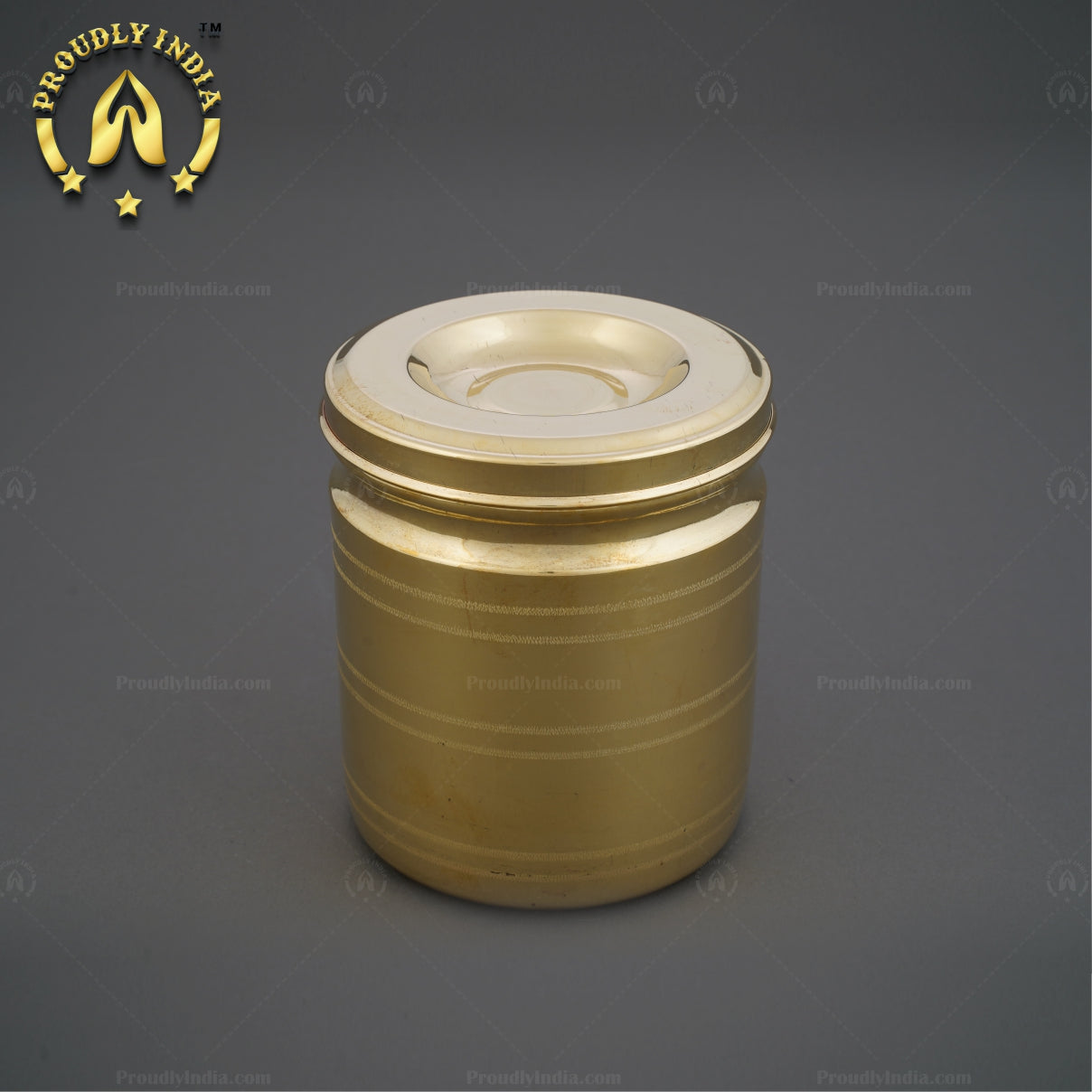 Set of 3 Brass Storage Container