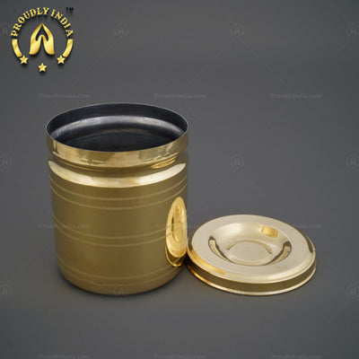Set of 3 Brass Storage Container