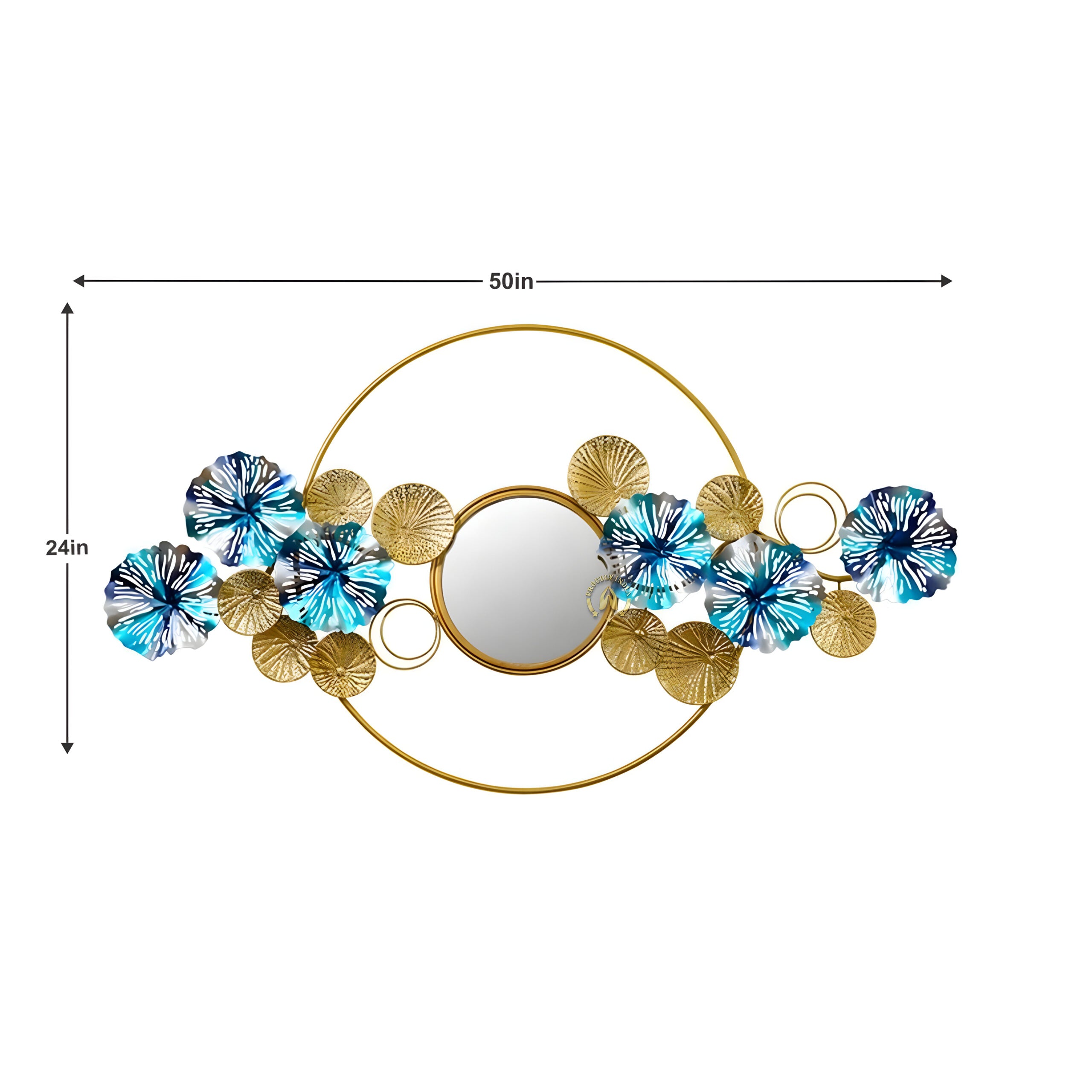 Ocean Bloom Orbit Metal Wall Art