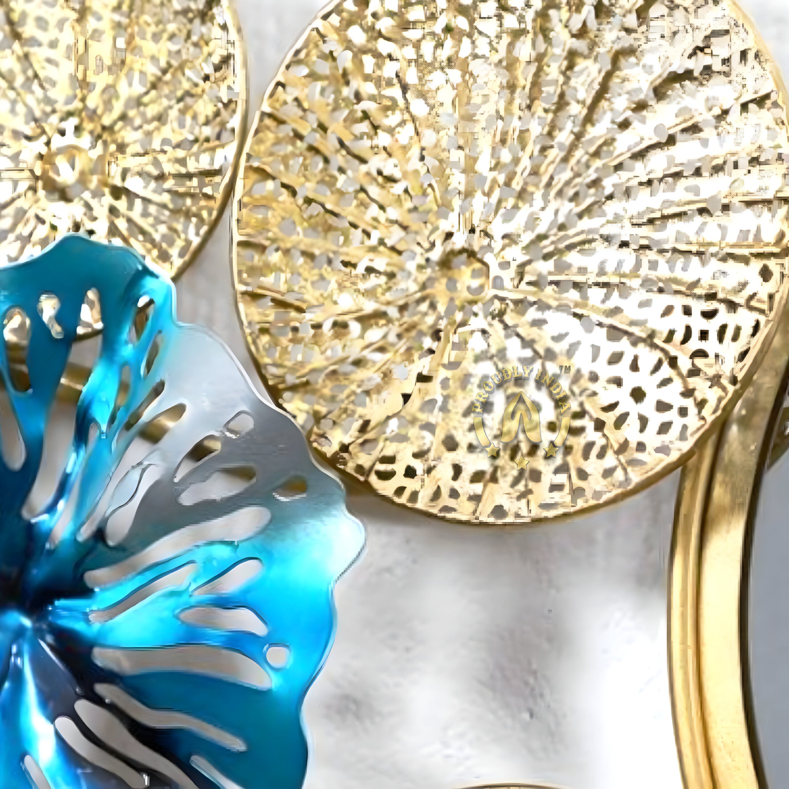 Ocean Bloom Orbit Metal Wall Art
