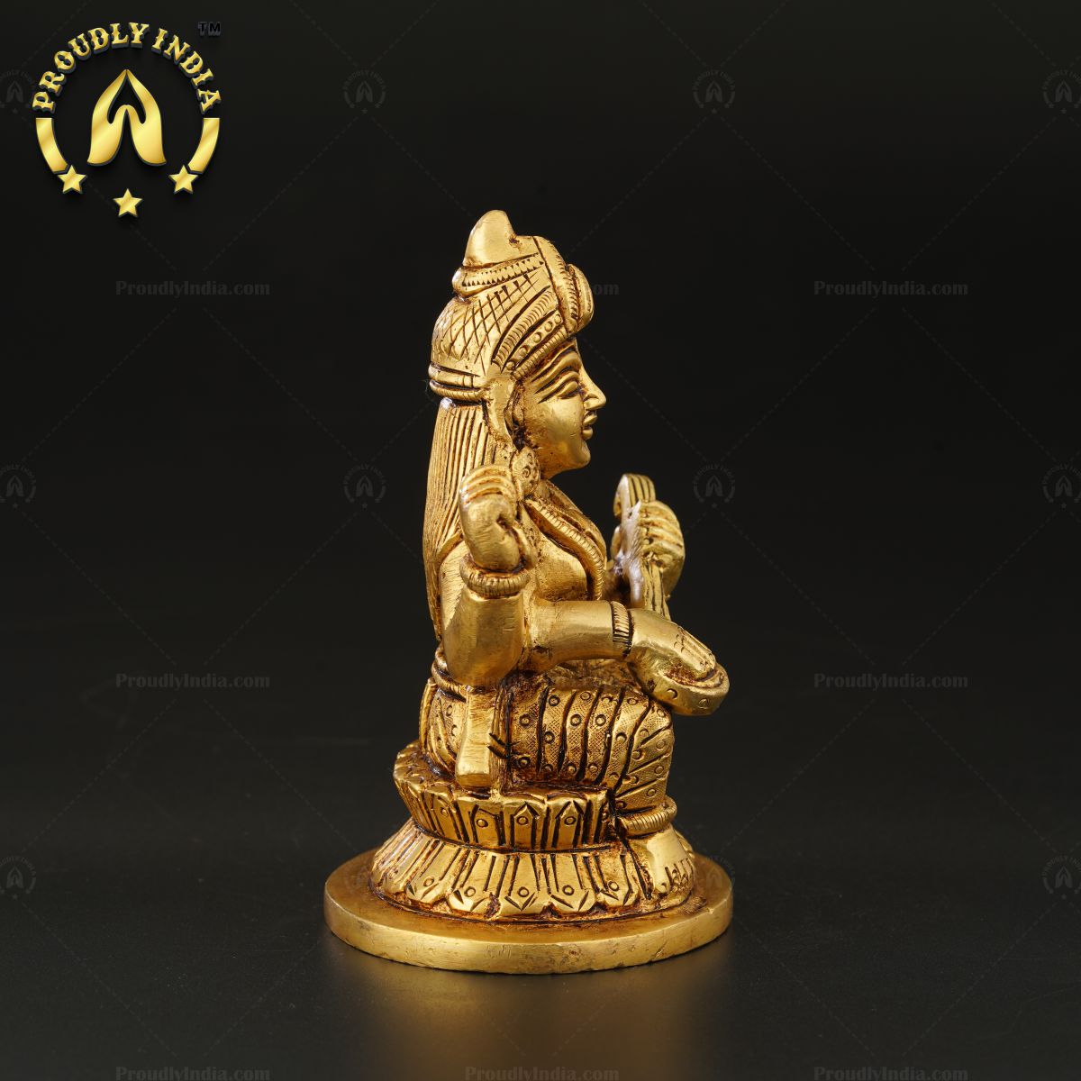 Traditional Brass Goddess Saraswati Murti