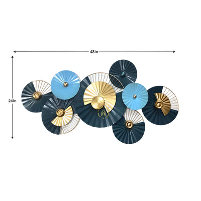Azure Rhythm Radiance Wall Art Iron Mural