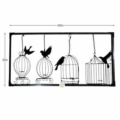 Caged Whispers Free Wings Wall Art