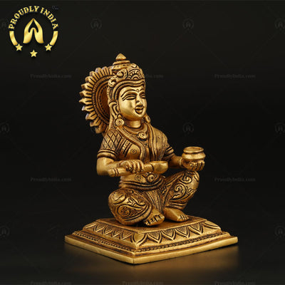 Brass Traditional Goddess Annapurna Devi