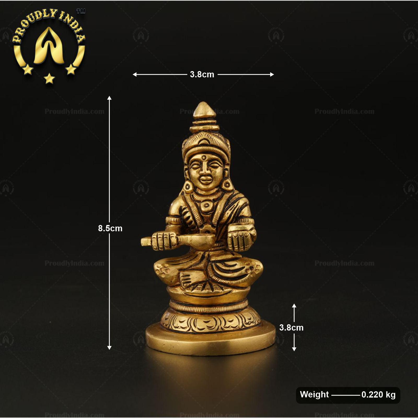 Traditional Brass Small Annapurna Idol