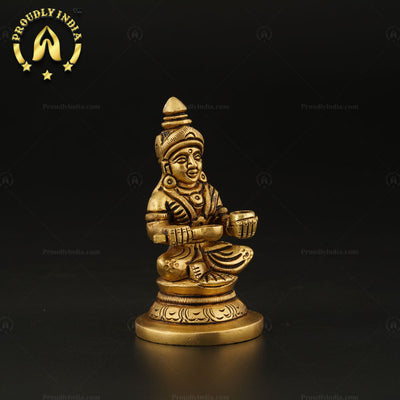 Traditional Brass Small Annapurna Idol