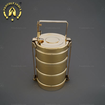 Handcrafted Brass Tiffin Box