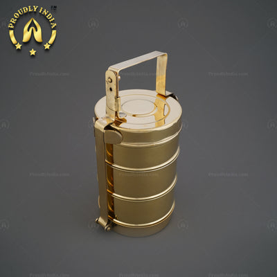 Handcrafted Brass Tiffin Box