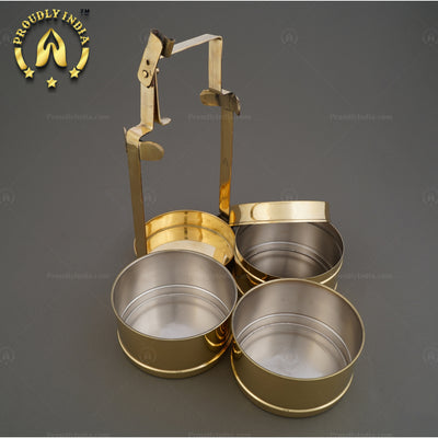 Handcrafted Brass Tiffin Box