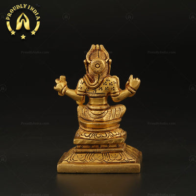 Traditional Brass Handmade Small Bala Tripura Sundari Statue