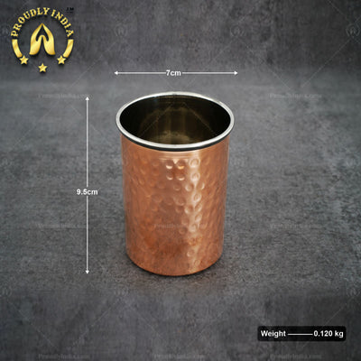 Hammered Copper Dinner Thali Set