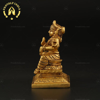 Traditional Brass Handmade Small Bala Tripura Sundari Statue