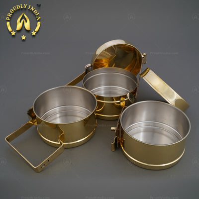 Handcrafted Brass Tiffin Box