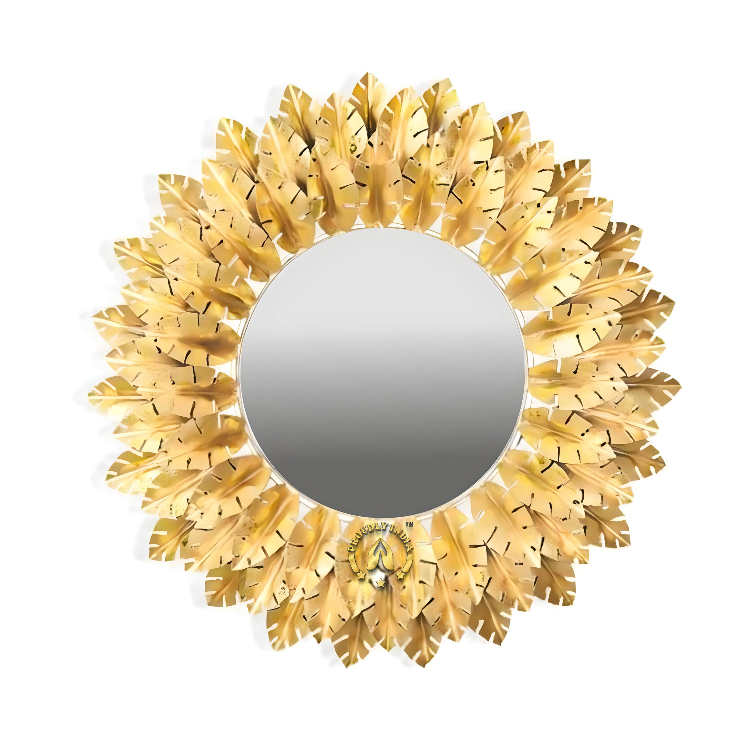 Golden Canopy Bloom Wall Mirror