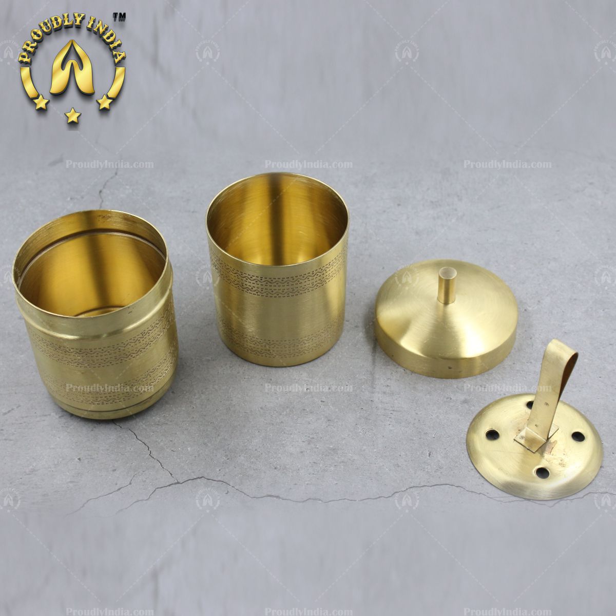 Set Of Brass Matte Coffee Filter