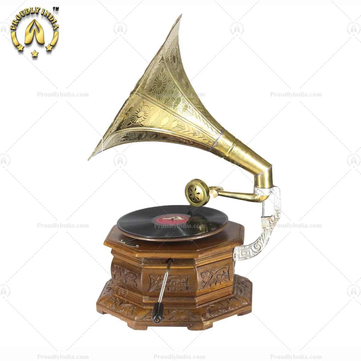 His Master Voice Gramophone Imperial Carved Wood