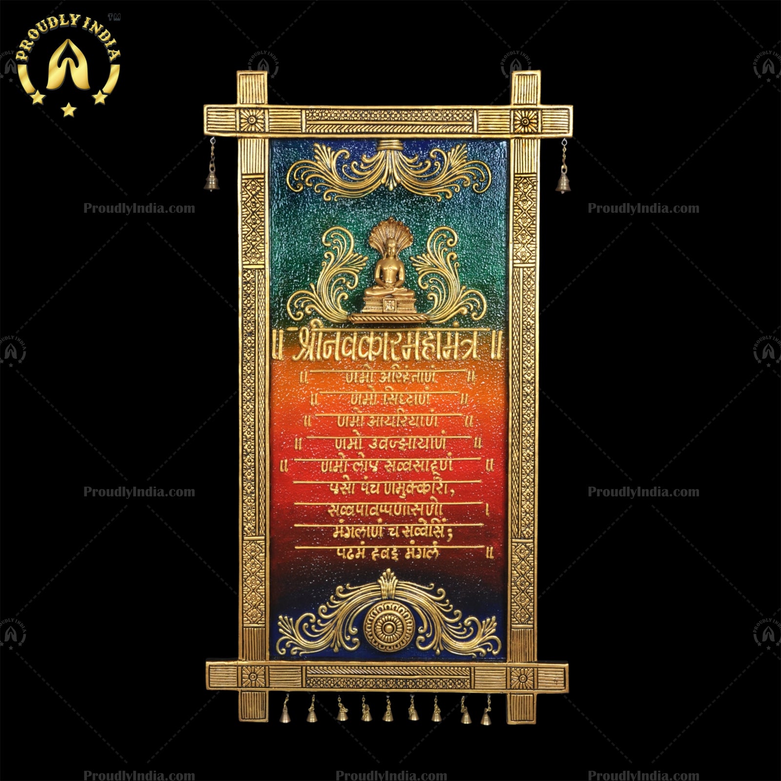 Duco Paint Wooden Medium/ Big Navkar Mantra Mural, Navkar Mantra Mural, For Home Decor