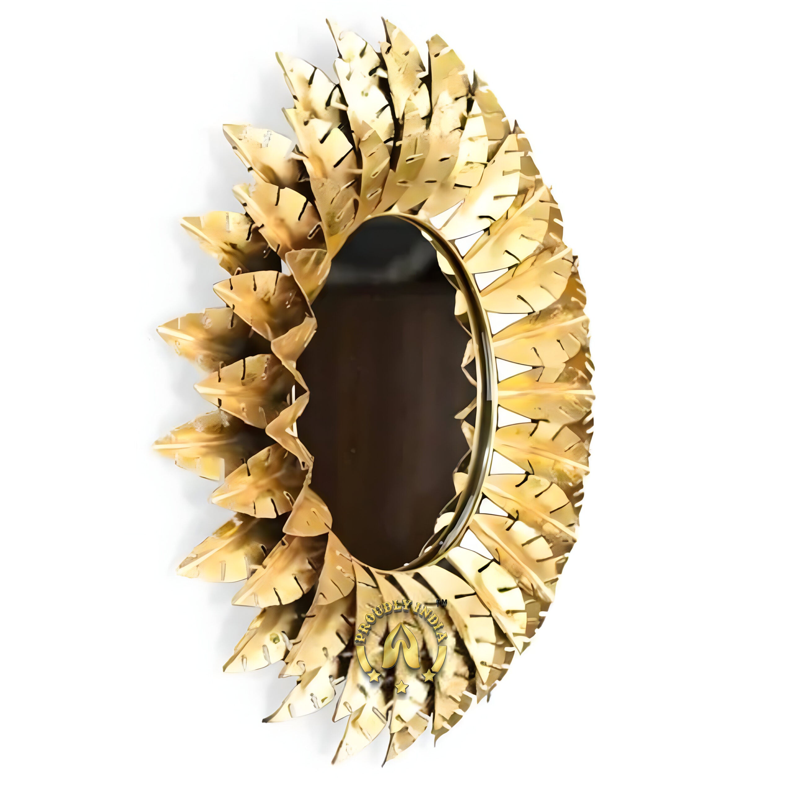Golden Canopy Bloom Wall Mirror