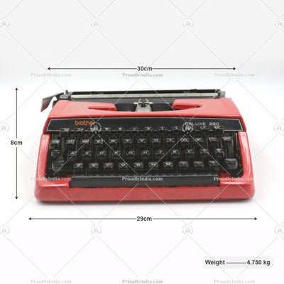 Working Red Brother Deluxe 220 Typewriter