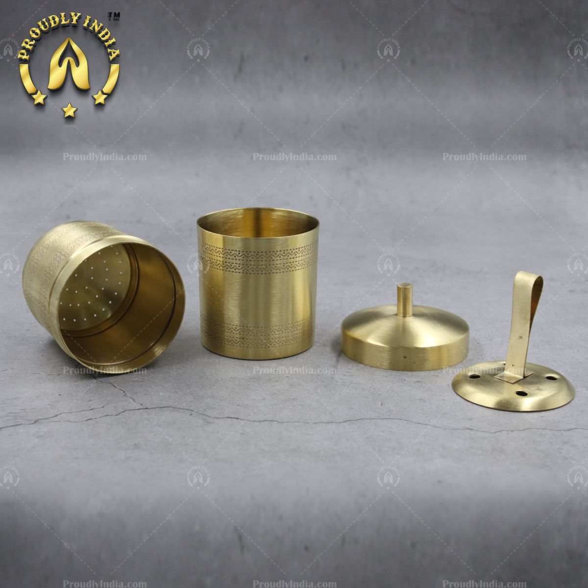 Set Of Brass Matte Coffee Filter