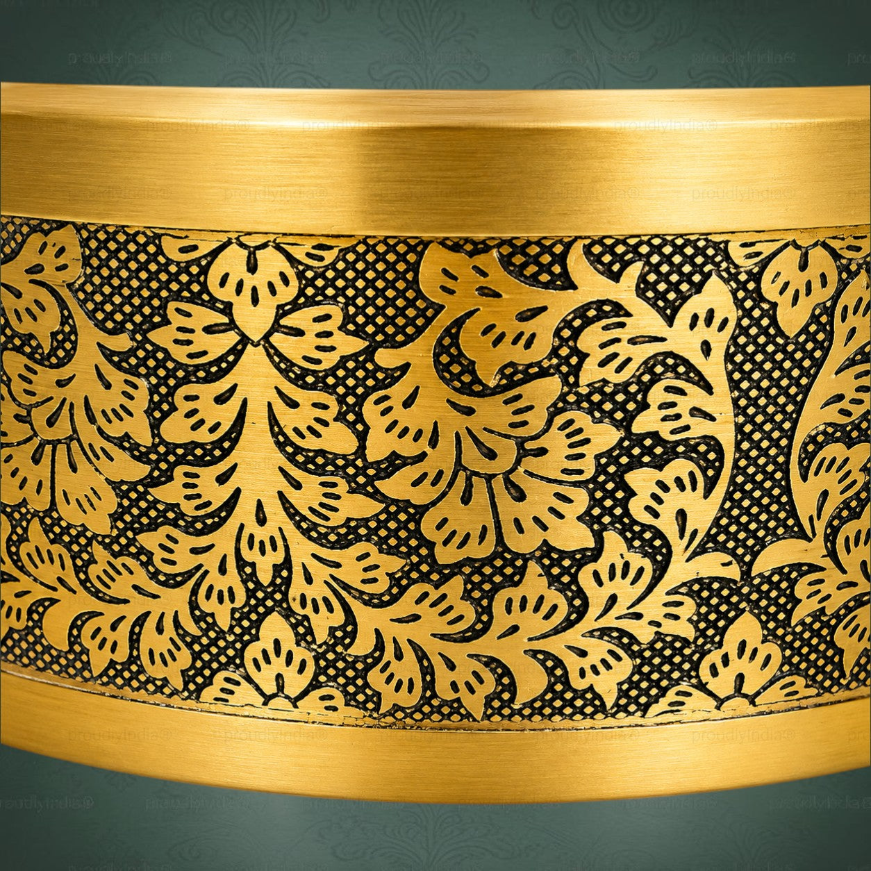 8 Inch Antique Style Floral Spice Box