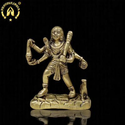6.5" Brass Kal Bhairav Statue