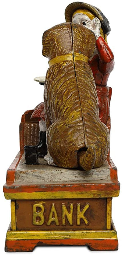 Iron Made Antique Style Speaking Dog Money Piggy Bank