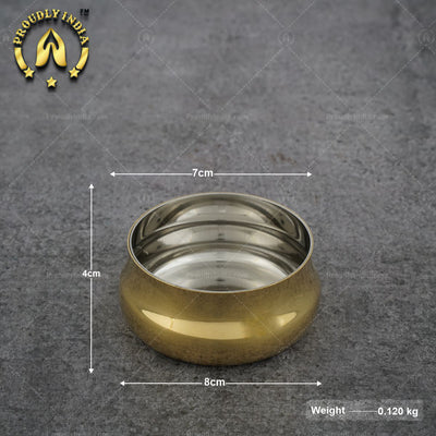 Brass Polished Dinner Thali Set