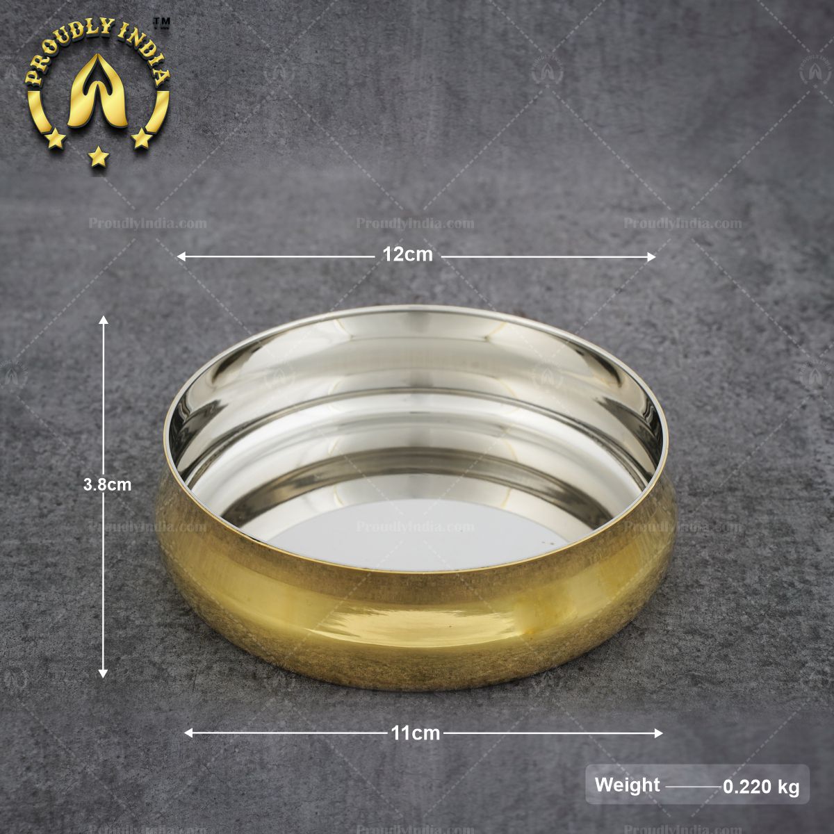 Brass Polished Dinner Thali Set