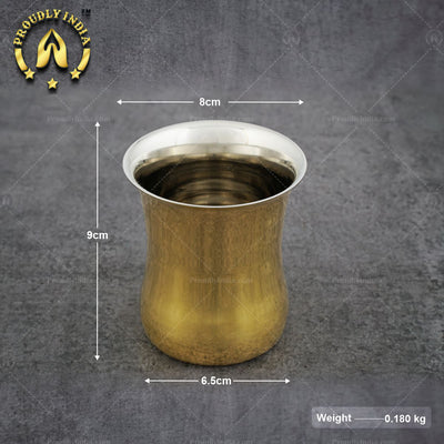 Brass Polished Dinner Thali Set