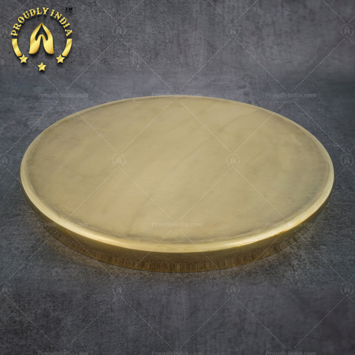 Brass Polished Dinner Thali Set