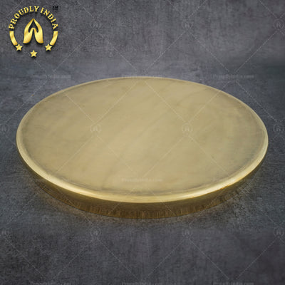 Brass Polished Dinner Thali Set