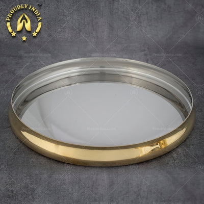Brass Polished Dinner Thali Set