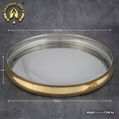 Brass Polished Dinner Thali Set