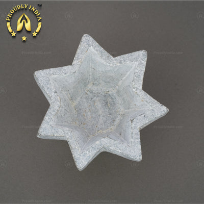 Set of 2 Soapstone Star Agal Lamp