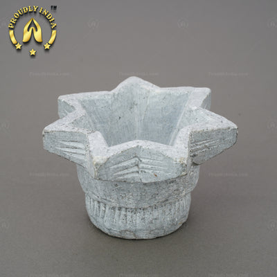 Set of 2 Soapstone Star Agal Lamp