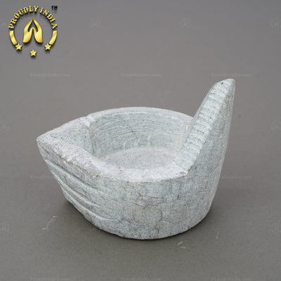 Set of 2 Soapstone Agal Diya Lamp